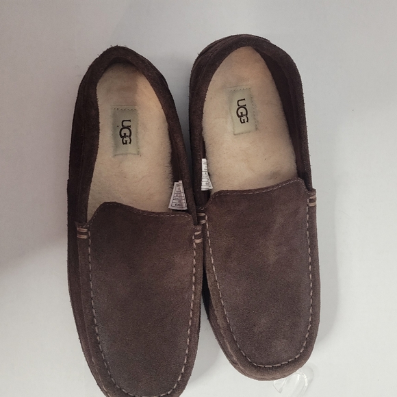 Ugg suede slipper loafers men size 10 brown - Picture 5 of 10